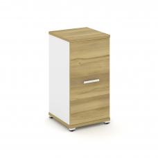 Concept Шкаф 1 узкая секция, 2 ниши CN.STU-213 W Дуб Винченцо/Белый Бриллиант/Металл Белый 420*420*8