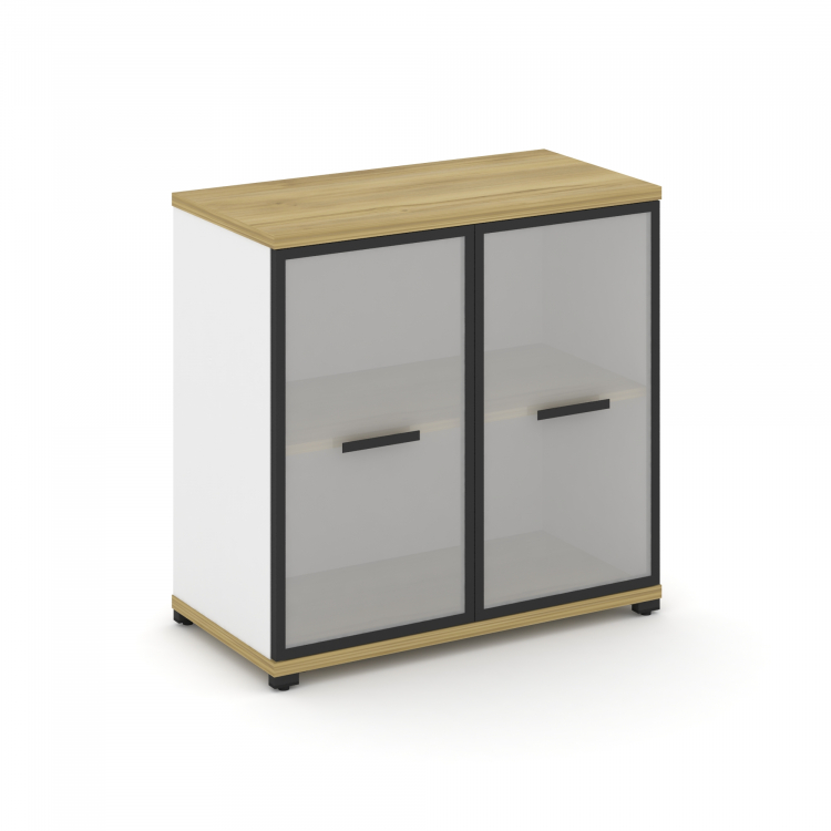 Concept Шкаф 1 широкая секция, 2 ниши CN.STS-213 RMB B Дуб Винченцо/Белый Бриллиант/Металл Черный/Са