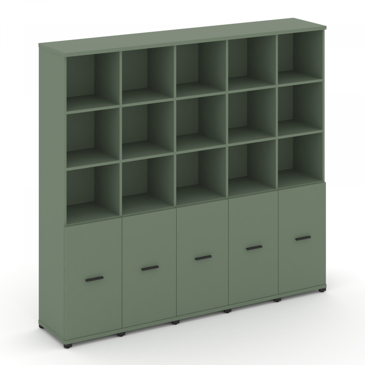 Concept Шкаф 5 узких секций, 5 ниш CN.STU-551 B Кобо/Металл Черный 2084*420*1922