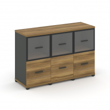 Concept Шкаф 3 узкие секции, 2 ниши CN.STU-232 RPB A Сандал Янтарный/Антрацит/Металл Антрацит/Прозра