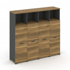 Concept Шкаф 4 узкие секции, 4 ниши CN.STU-443 A Сандал Янтарный/Антрацит/Металл Антрацит 1668*420*