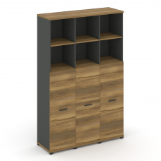 Concept Шкаф 3 узкие секции, 5 ниш CN.STU-534 A Сандал Янтарный/Антрацит/Металл Антрацит 1252*420*19