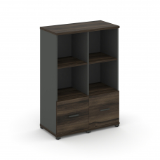 Concept Шкаф 2 узкие секции, 3 ниши CN.STU-321 A Дуб Мали/Антрацит/Металл Антрацит 836*420*1186