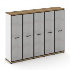 Concept Шкаф 5 узких секций, 4 ниши CN.STU-456 RMB B Сандал Янтарный/Белый Бриллиант/Металл Черный/С