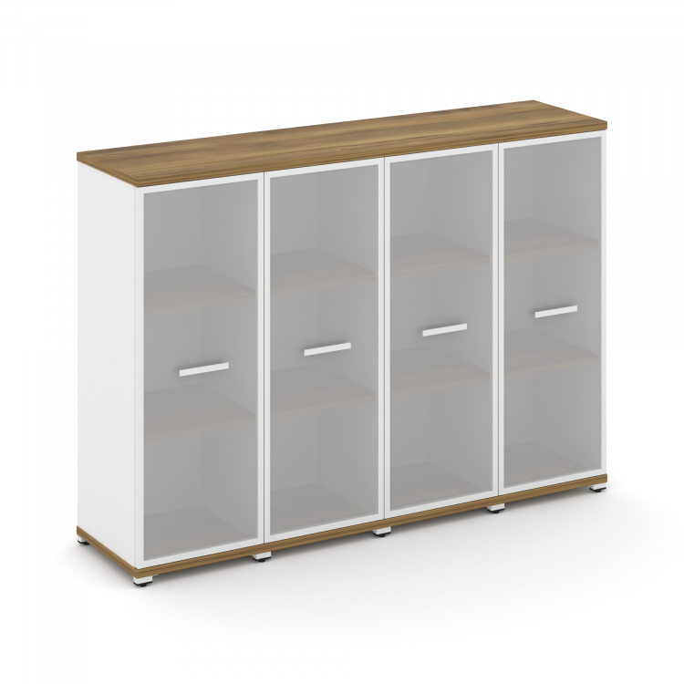 Concept Шкаф 4 узкие секции, 3 ниши CN.STU-346 RMW W Сандал Янтарный/Белый Бриллиант/Металл Белый/Са