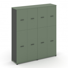 Concept Шкаф 2 широкие секции, 5 ниш CN.STS-525 A Кобо/Антрацит/Металл Антрацит 1668*420*1922