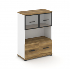 Concept Шкаф 1 широкая секция, 3 ниши CN.STS-315 RPB B Сандал Янтарный/Белый Бриллиант/Металл Черный