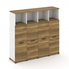 Concept Шкаф 4 узкие секции, 4 ниши CN.STU-443 B Сандал Янтарный/Белый Бриллиант/Металл Черный 1668