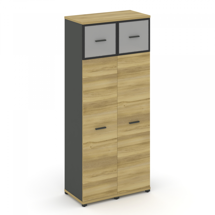 Concept Шкаф 2 узкие секции, 5 ниш CN.STU-527 RMB A Дуб Винченцо/Антрацит/Металл Антрацит/Сатин 836*