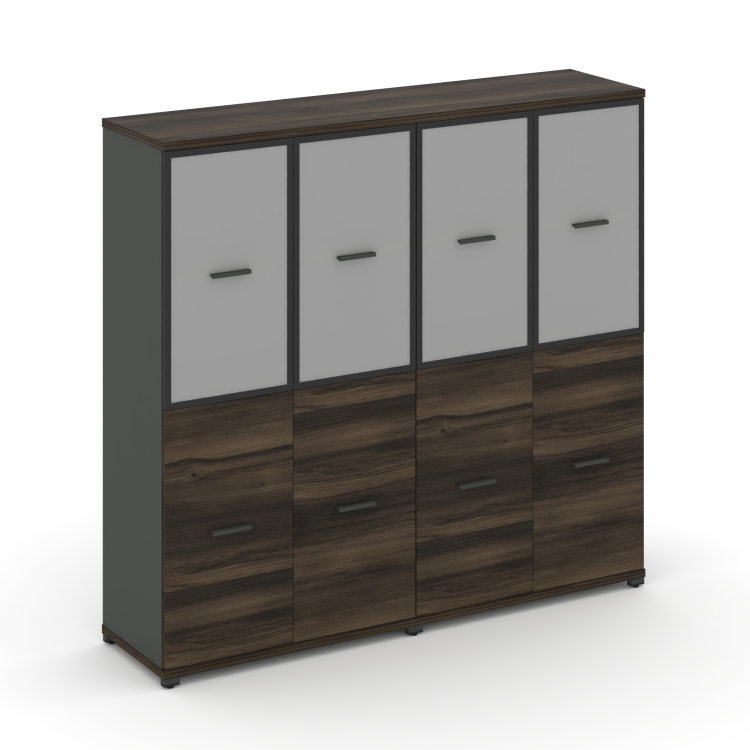 Concept Шкаф 2 широкие секции, 4 ниши CN.STS-422 RMB A Дуб Мали/Антрацит/Металл Антрацит/Сатин 1668*