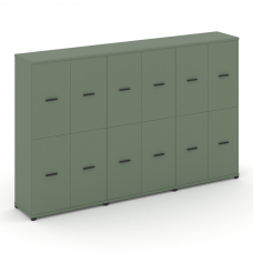 Concept Шкаф 3 широкие секции, 4 ниши CN.STS-432 B Кобо/Металл Черный 2500*420*1554