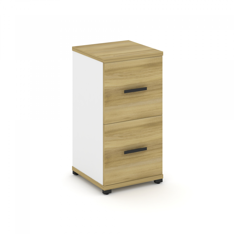 Concept Шкаф 1 узкая секция, 2 ниши CN.STU-212 B Дуб Винченцо/Белый Бриллиант/Металл Черный 420*420*