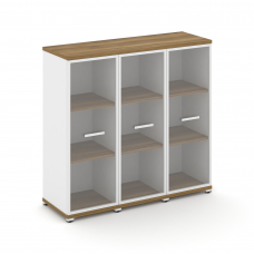 Concept Шкаф 3 узкие секции, 3 ниши CN.STU-336 RPW W Сандал Янтарный/Белый Бриллиант/Металл Белый/Пр