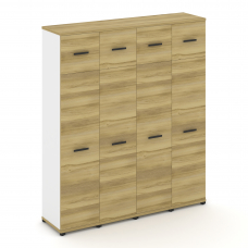 Concept Шкаф 4 узкие секции, 5 ниш CN.STU-547 B Дуб Винченцо/Белый Бриллиант/Металл Черный 1668*420*