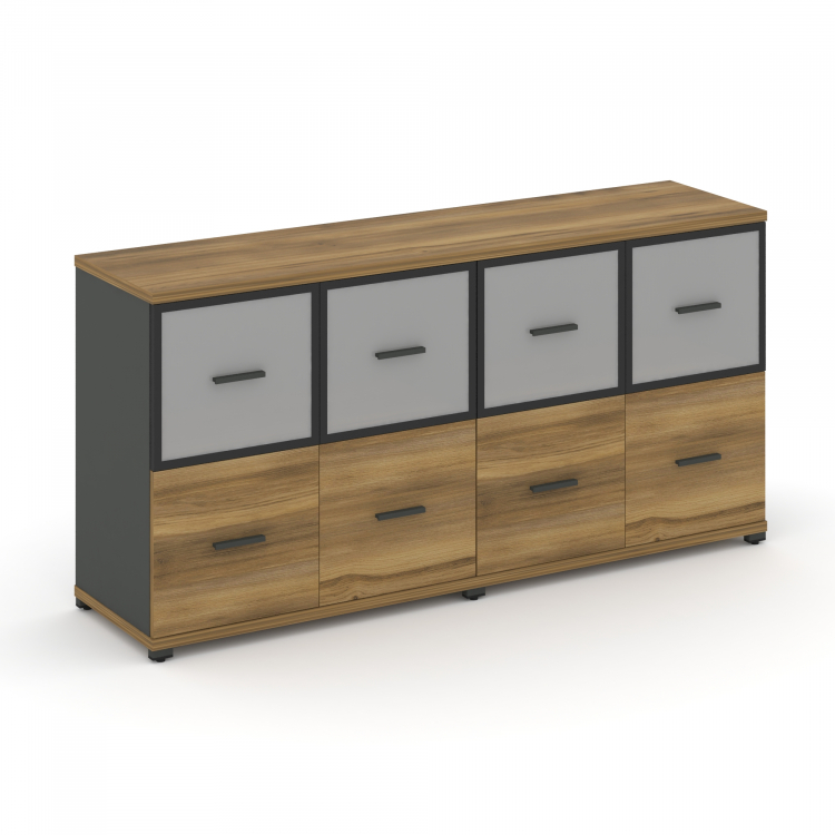 Concept Шкаф 2 широкие секции, 2 нишии CN.STS-222 RMB A Сандал Янтарный/Антрацит/Металл Антрацит/Сат