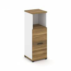 Concept Шкаф 1 узкая секция, 3 ниши CN.STU-313 B Сандал Янтарный/Белый Бриллиант/Металл Черный 420*4