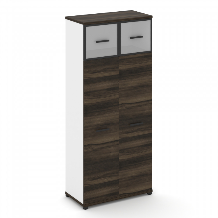 Concept Шкаф 1 широкая секция, 5 ниш CN.STS-517 RMB B Дуб Мали/Белый Бриллиант/Металл Черный/Сатин 8