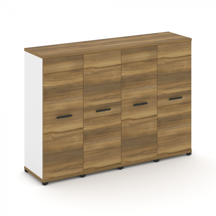 Концепт Шкаф 4 узкие секции, 3 ниши CN.STU-346 B Сандал Янтарный/Белый Бриллиант/Металл Черный 1668*