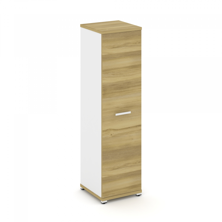 Concept Шкаф 1 узкая секция, 4 ниши CN.STU-416 W Дуб Винченцо/Белый Бриллиант/Металл Белый 420*420*1