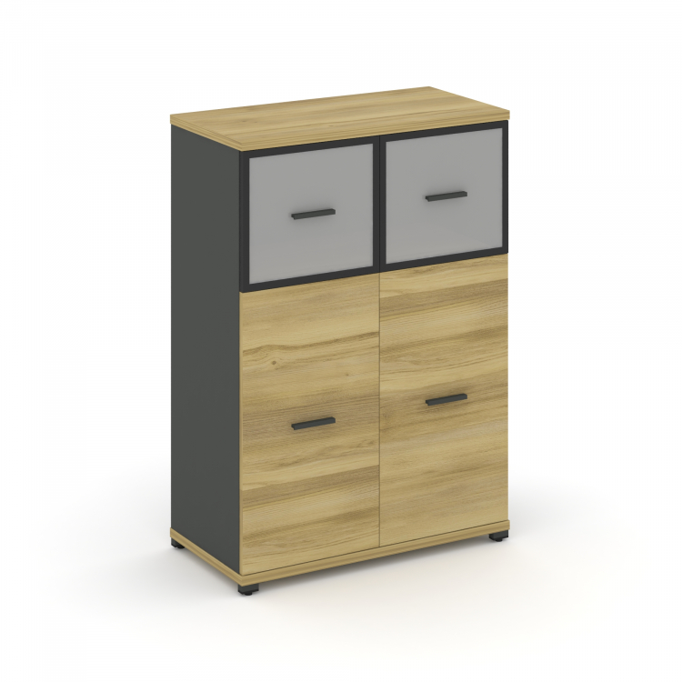 Concept Шкаф 1 широкая секция, 3 ниши CN.STS-314 RMB A Дуб Винченцо/Антрацит/Металл Антрацит/Сатин 8