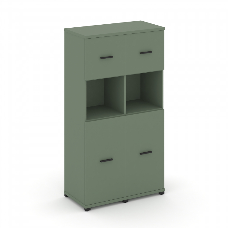 Concept Шкаф 2 узкие секции, 4 ниши CN.STU-425 B Кобо/Металл Черный 836*420*1554