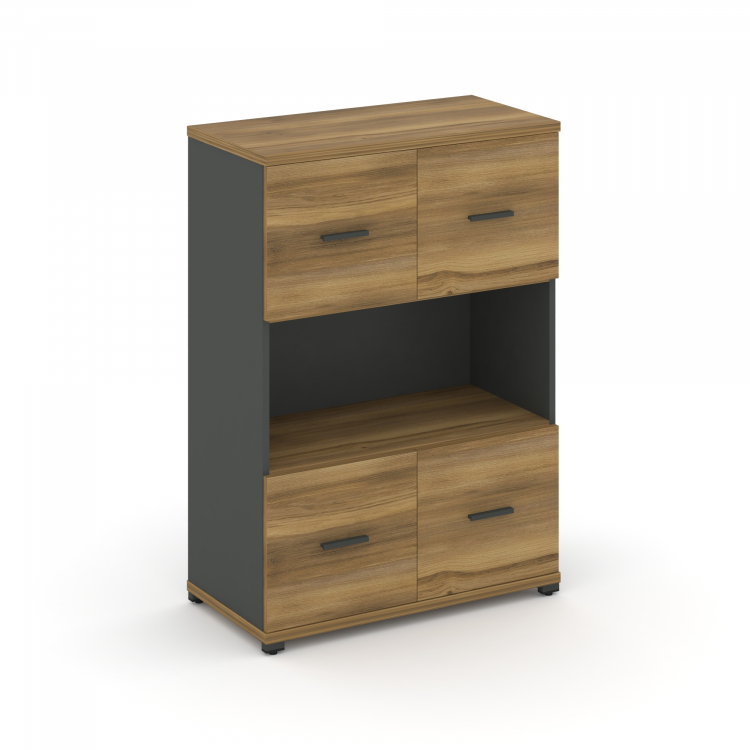 Concept Шкаф 1 широкая секция, 3 ниши CN.STS-315 A Сандал Янтарный/Антрацит/Металл Антрацит 836*420*