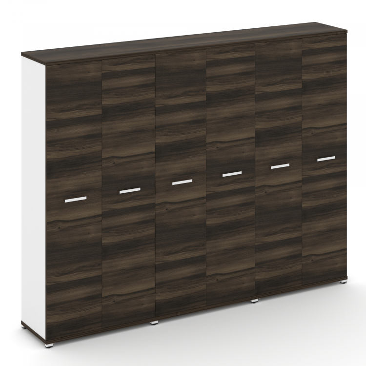 Concept Шкаф 3 широкие секции, 5 ниш CN.STS-538 W Дуб Мали/Белый Бриллиант/Металл Белый 2500*420*192