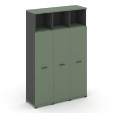 Concept Шкаф 3 узкие секции, 5 ниш CN.STU-536 A Кобо/Антрацит/Металл Антрацит 1252*420*1922