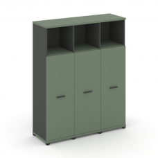 Concept Шкаф 3 узкие секции, 4 ниши CN.STU-433 A Кобо/Антрацит/Металл Антрацит 1252*420*1554