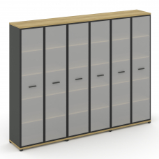 Concept Шкаф 3 широкие секции, 5 ниш CN.STS-538 RMB A Дуб Винченцо/Антрацит/Металл Антрацит/Сатин 25