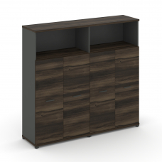 Concept Шкаф 2 широкие секции, 4 ниши CN.STS-423 A Дуб Мали/Антрацит/Металл Антрацит 1668*420*1554