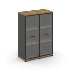 Concept Шкаф 2 узкие секции, 3 ниши CN.STU-326 RPB A Сандал Янтарный/Антрацит/Металл Антрацит/Прозра