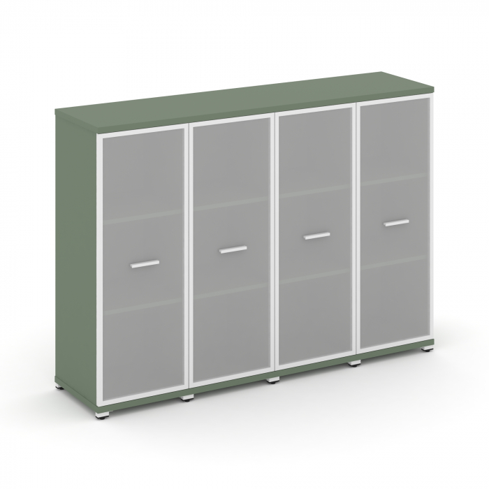 Concept Шкаф 4 узкие секции, 3 ниши CN.STU-346 RMW W Кобо/Металл Белый/Сатин 1668*420*1186