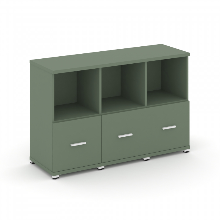 Concept Шкаф 3 узкие секции, 2 ниши CN.STU-231 W Кобо/Металл Белый 1252*420*818