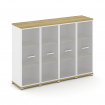 Concept Шкаф 4 узкие секции, 3 ниши CN.STU-346 RMW W Дуб Винченцо/Белый Бриллиант/Металл Белый/Сатин