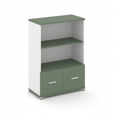 Concept Шкаф 1 широкая секция, 3 ниши CN.STS-311 W Кобо/Белый Бриллиант/Металл Белый 836*420*1186