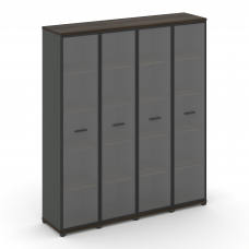 Concept Шкаф 4 узкие секции, 5 ниш CN.STU-548 RPB A Дуб Мали/Антрацит/Металл Антрацит/Прозрачный 166