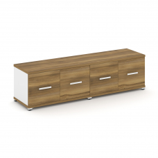 Concept Шкаф 2 широкие секции, 1 ниша CN.STS-123 W Сандал Янтарный/Белый Бриллиант/Металл Белый 1668