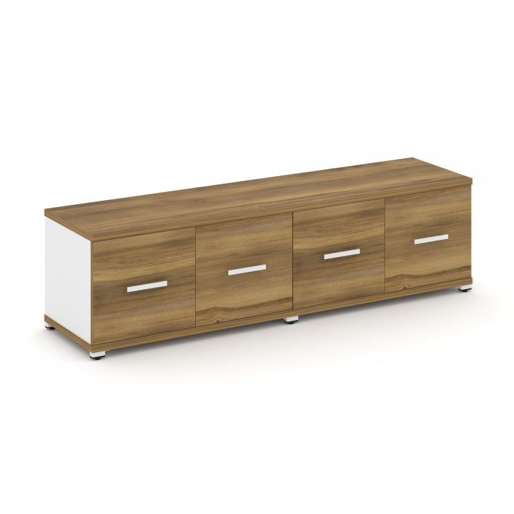 Concept Шкаф 2 широкие секции, 1 ниша CN.STS-123 W Сандал Янтарный/Белый Бриллиант/Металл Белый 1668