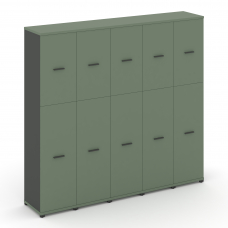 Concept Шкаф 5 узких секций, 5 ниш CN.STU-555 A Кобо/Антрацит/Металл Антрацит 2084*420*1922