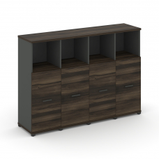 Concept Шкаф 4 узкие секции, 3 ниши CN.STU-343 A Дуб Мали/Антрацит/Металл Антрацит 1668*420*1186