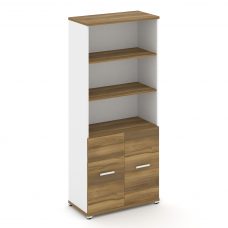 Concept Шкаф 1 широкая секция, 5 ниш CN.STS-511 W Сандал Янтарный/Белый Бриллиант/Металл Белый 836*4