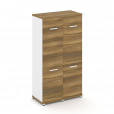 Concept Шкаф 2 узкие секции, 4 ниши CN.STU-424 W Сандал Янтарный/Белый Бриллиант/Металл Белый 836*42