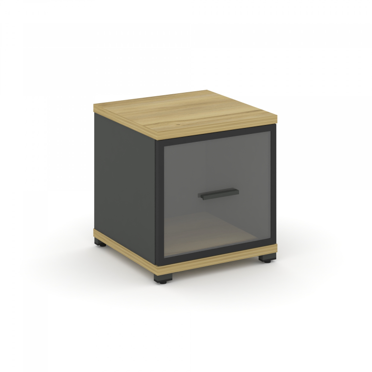 Concept Шкаф 1 узкая секция, 1 ниша CN.STU-113 RPB A Дуб Винченцо/Антрацит/Металл Антрацит/Прозрачны