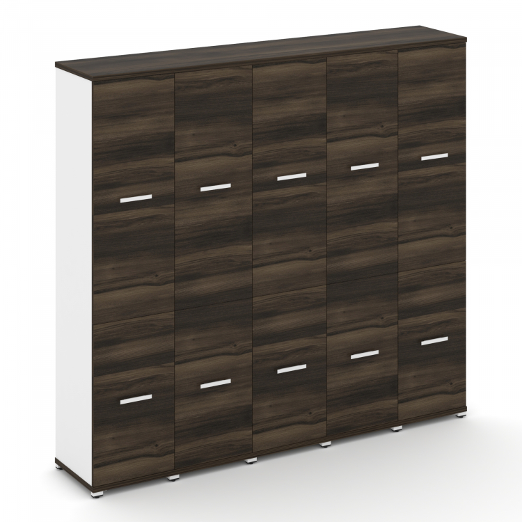 Concept Шкаф 5 узких секций, 5 ниш CN.STU-552 W Дуб Мали/Белый Бриллиант/Металл Белый 2084*420*1922