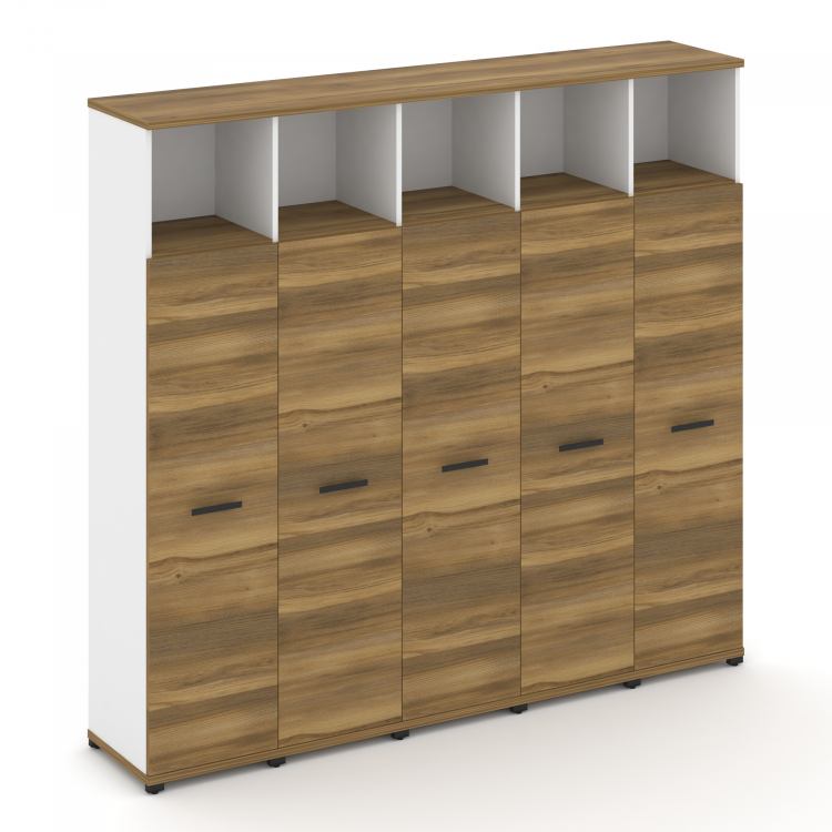 Concept Шкаф 5 узких секций, 5 ниш CN.STU-556 B Сандал Янтарный/Белый Бриллиант/Металл Черный 2084*4