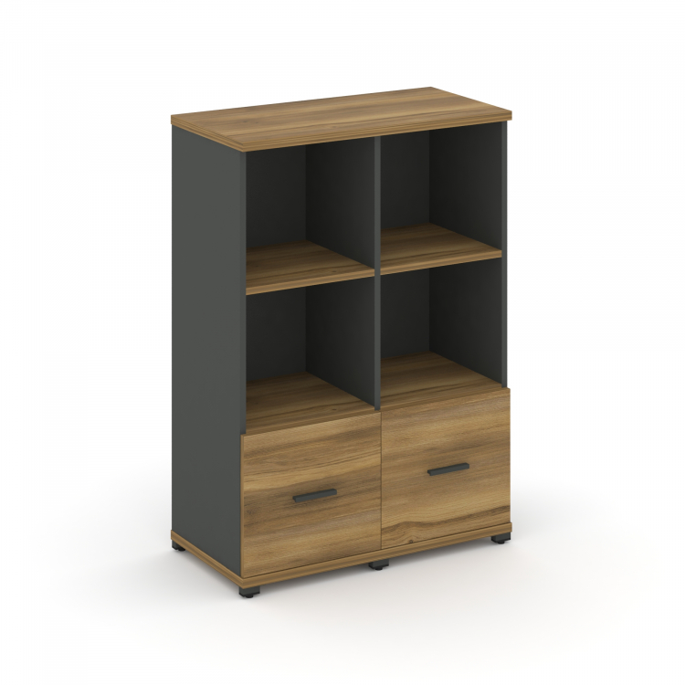 Concept Шкаф 2 узкие секции, 3 ниши CN.STU-321 A Сандал Янтарный/Антрацит/Металл Антрацит 836*420*11