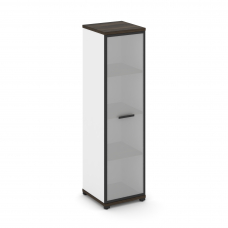 Concept Шкаф 1 узкая секция, 4 ниши CN.STU-416 RMB B Дуб Мали/Белый Бриллиант/Металл Черный/Сатин 42