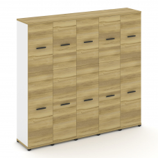 Concept Шкаф 5 узких секций, 5 ниш CN.STU-555 B Дуб Винченцо/Белый Бриллиант/Металл Черный 2084*420*