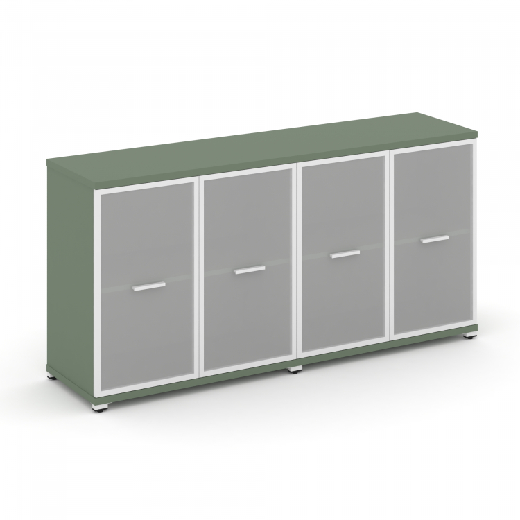 Concept Шкаф 2 широкие секции, 2 нишии CN.STS-223 RMW W Кобо/Металл Белый/Сатин 1668*420*818